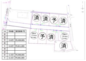 山梨市 上石森 9区画 分譲地